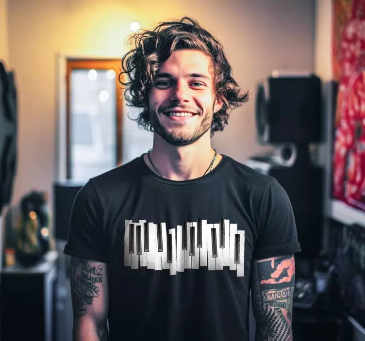 T-shirt teclado de pianoTeclado de piano - TenStickers