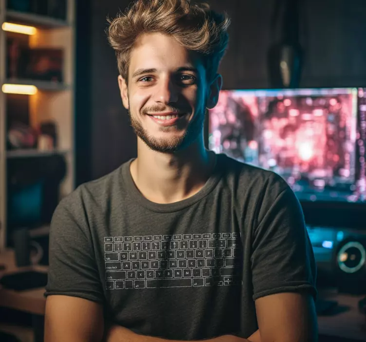 T-shirt teclas do teclado do computador - TenStickers