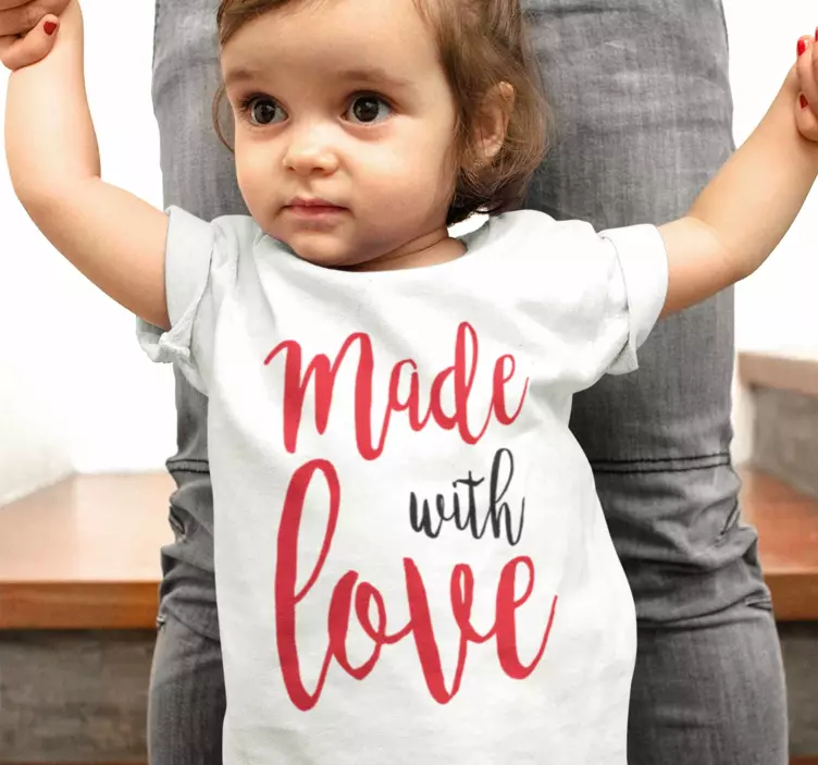 T-shirt para bebé Made with love - TenStickers