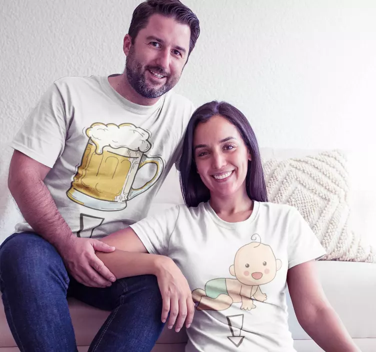T-shirt para casais Futuros pais - TenStickers