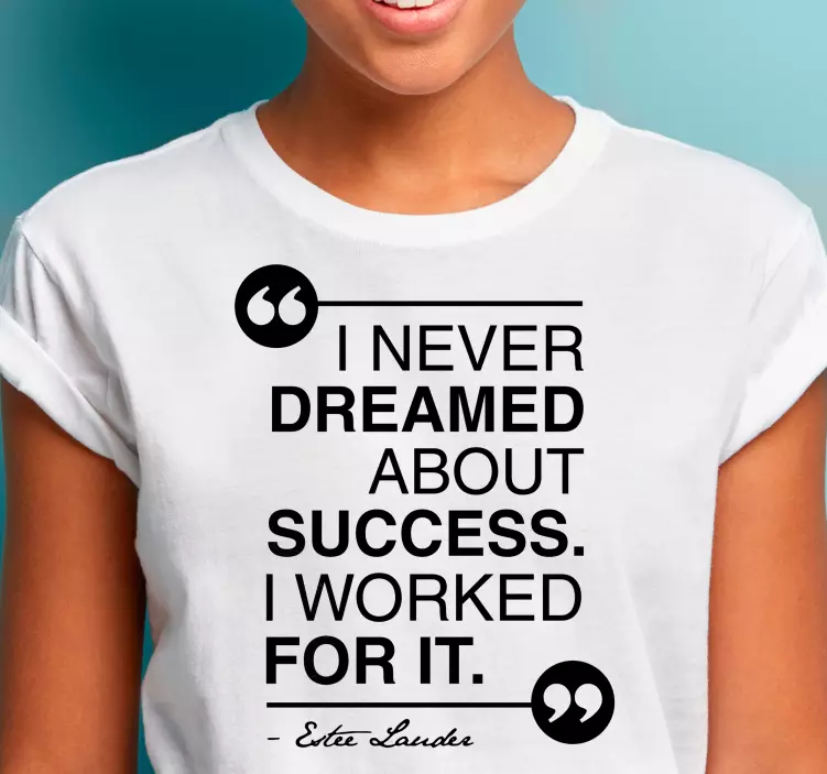 t-shirt personalizada trabalho para o sucesso - TenStickers