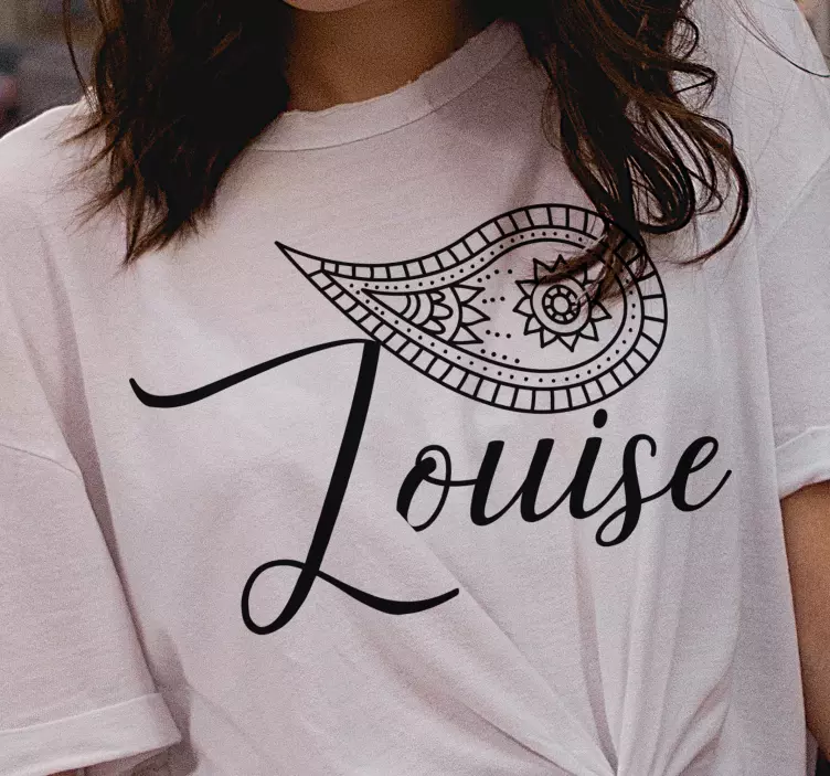 T-shirt personalzável desenho paisley - TenStickers