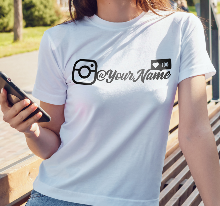 T-shirt para personalizar curtidas do instagram - TenStickers