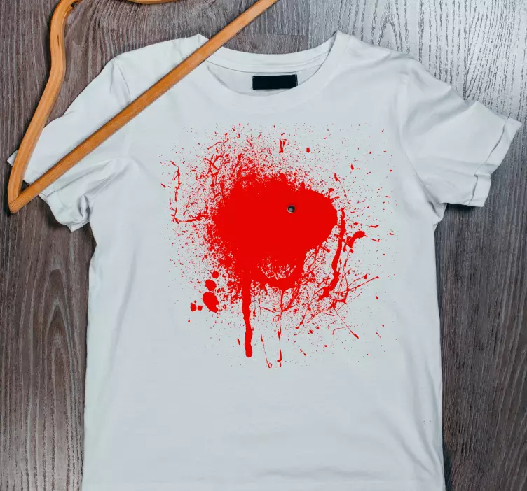 T-shirt respingos vermelhos ousados - TenStickers