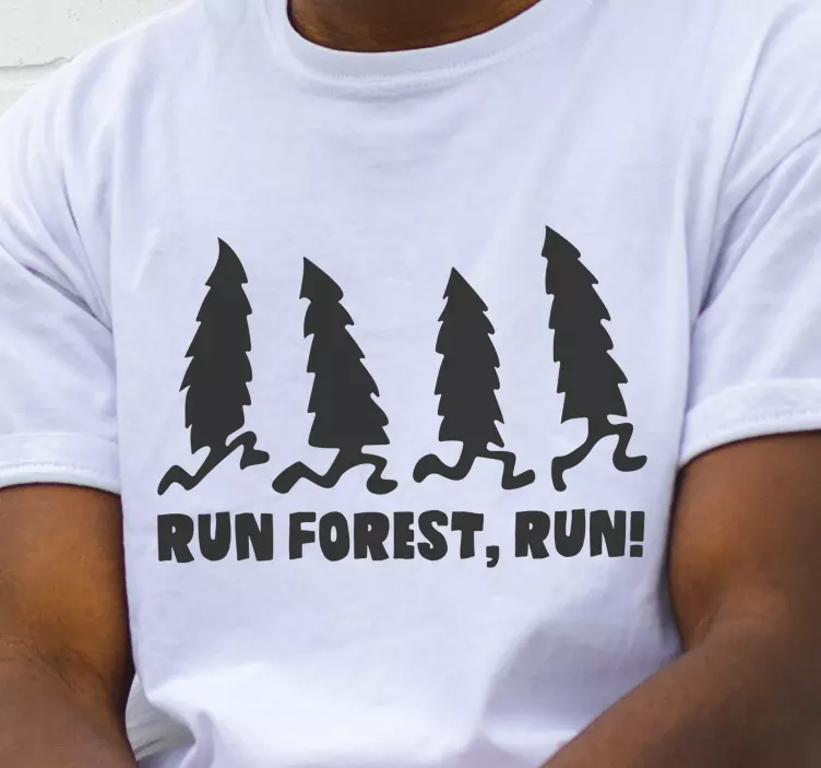t-shirt personalizada run forest run - TenStickers
