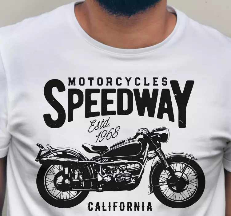 t-shirt personalizada da silhueta da motocicleta - TenStickers