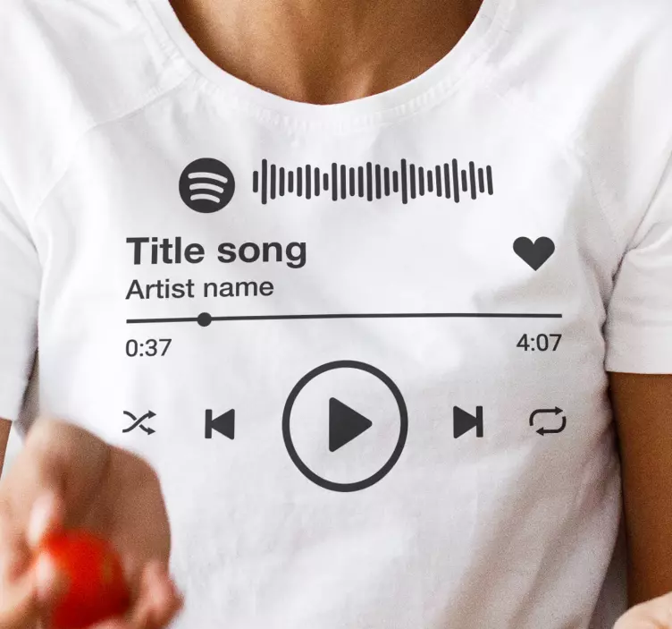 t-shirt spotify music play - TenStickers