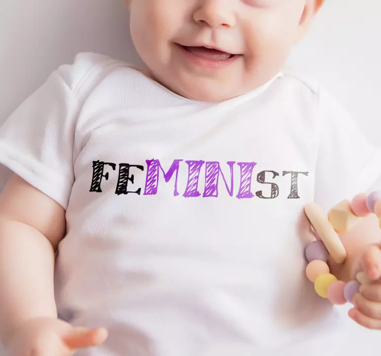 T-shirt para bebés e crianças Feminista - TenStickers