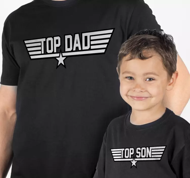 Melhor T-shirtpersonalizada de texto pai e filho - TenStickers