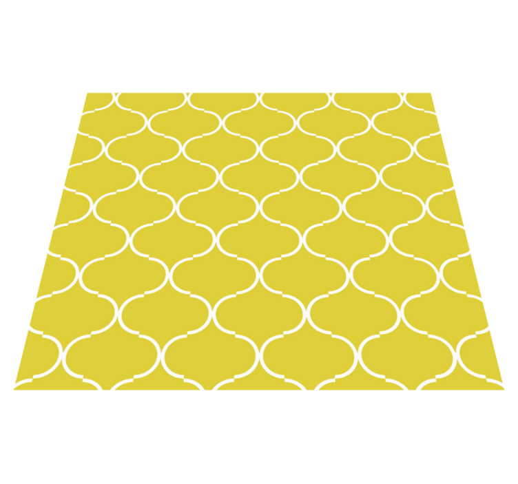 Tapete vinílico amarelo padrão de linha geométrica - TenStickers