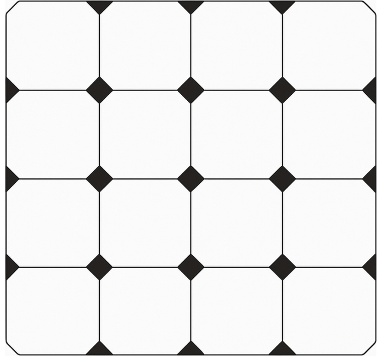 Tapete vinílico cozinha estampa de diamante xadrez - TenStickers