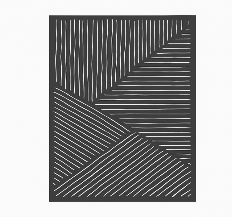 Tapete vinílico cozinha linhas brancas onduladas - TenStickers