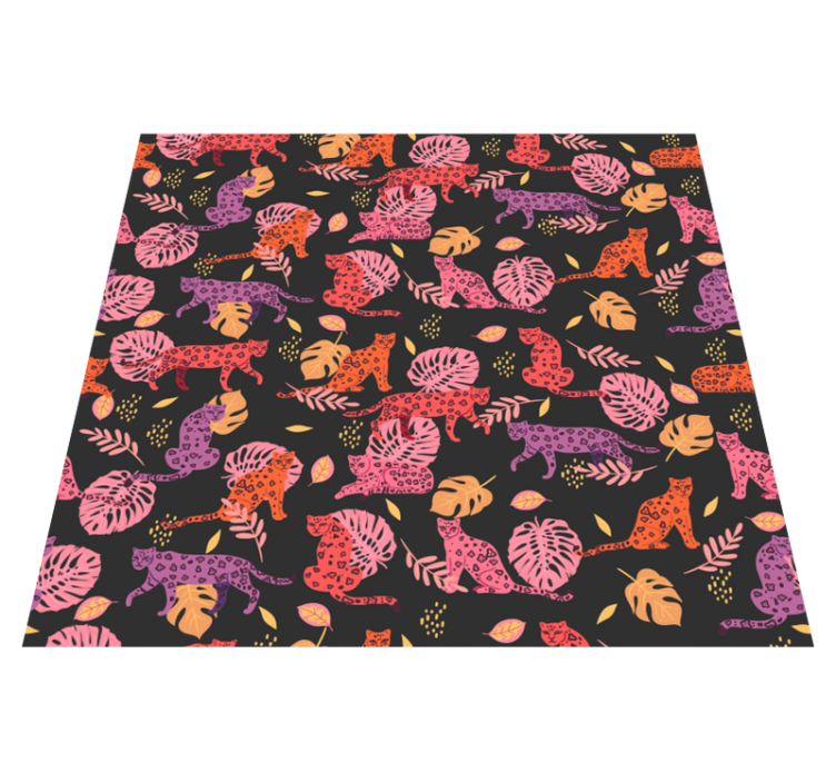 Tapete vinílico de animais estilo tropical e leopardo - TenStickers