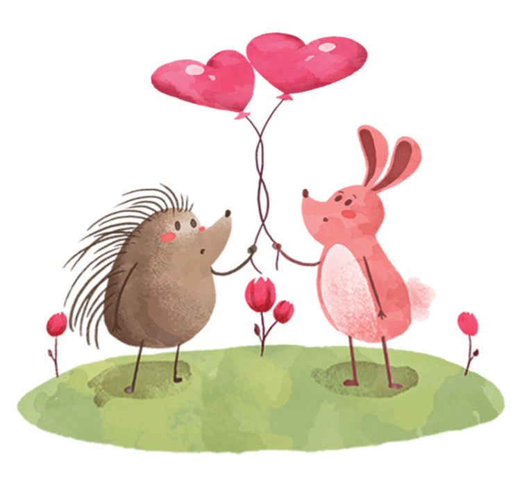 Tapete vinílico de animais companheiros adoráveis - TenStickers