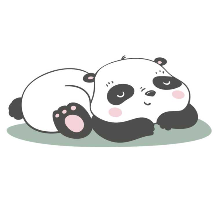 Tapete vinílico de animais com ilustração de panda - TenStickers