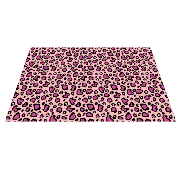 Tapete vinílico de animais imitação de leopardo rosa e preto - TenStickers