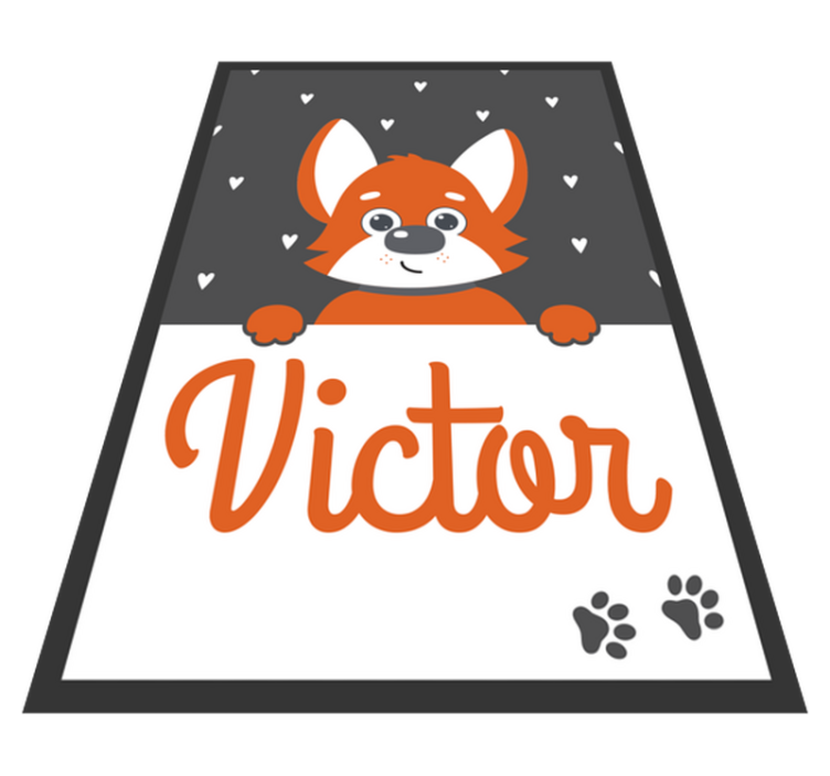 Tapete vinílico de animais pôster infantil com nome - TenStickers