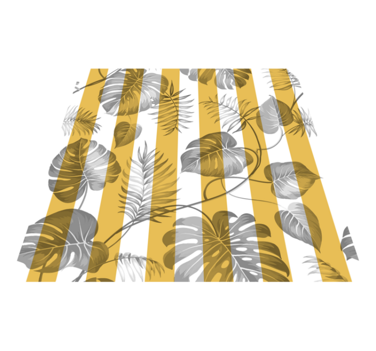 Tapete vinílico flores e plantas porta de correr - TenStickers