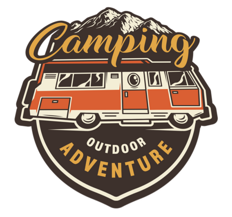 Tapete vinílico flores e plantas aventura de camping - TenStickers