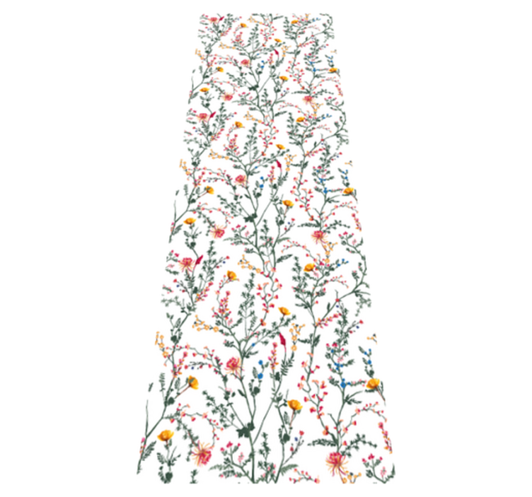 Tapete vinílico flores e plantas jardim minimalista fino - TenStickers