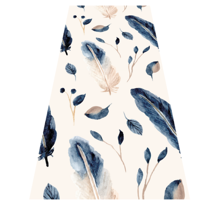 Tapete vinílico flores e plantas folhas e penas - TenStickers