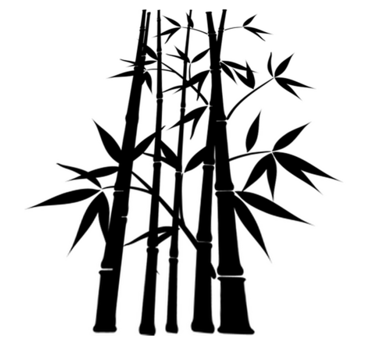 Tapete vinílico casa de banho adesivo bambu decorativo - TenStickers