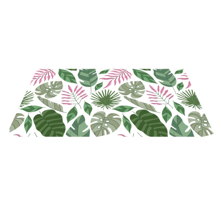 Tapete vinílico flores e plantas jardim tropical minimalista - TenStickers