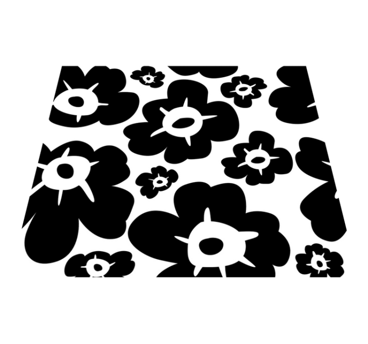 Tapete vinílico flores e plantas papoila negra - TenStickers
