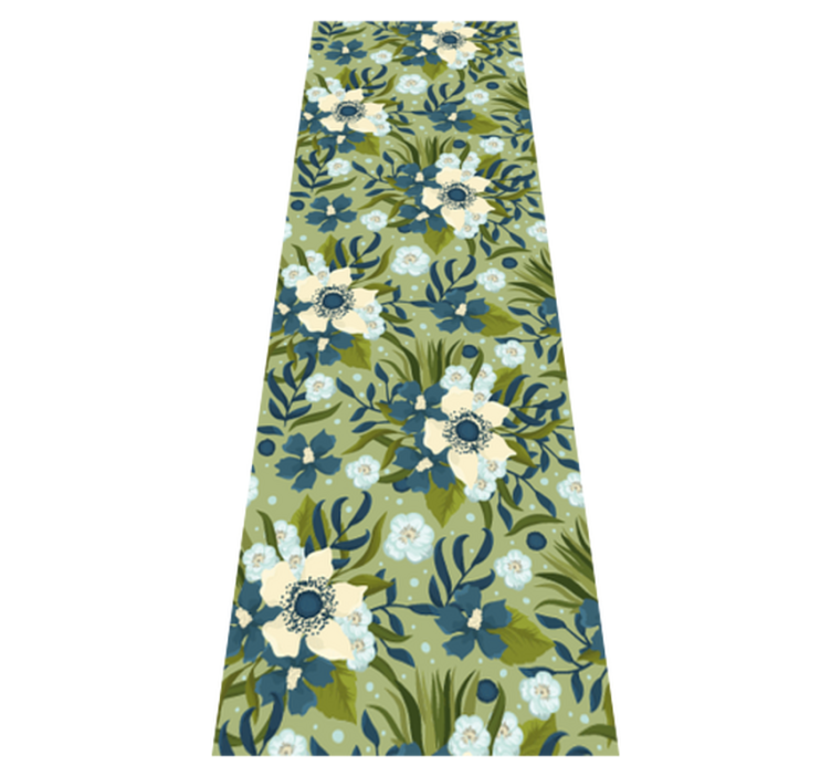 Tapete vinílico flores e plantas padrão natural floral - TenStickers