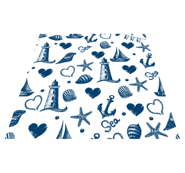 Tapete vinílico flores e plantas tema náutico - TenStickers