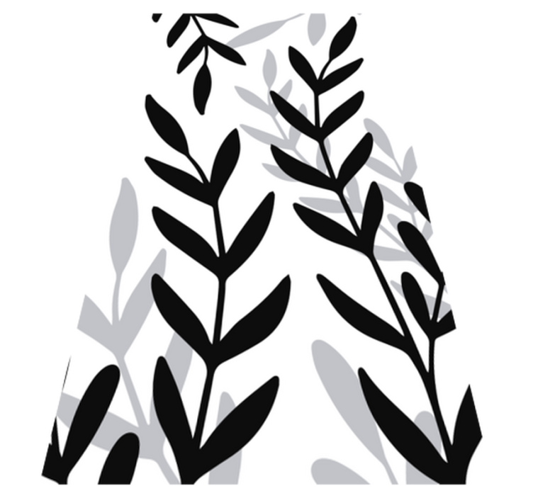 Tapete vinílico flores e plantas folha vinílica translúcida - TenStickers