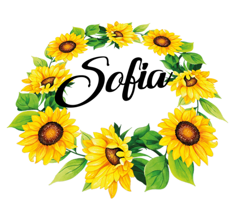 Tapete vinílico flores e plantas coroa de flores verão - TenStickers