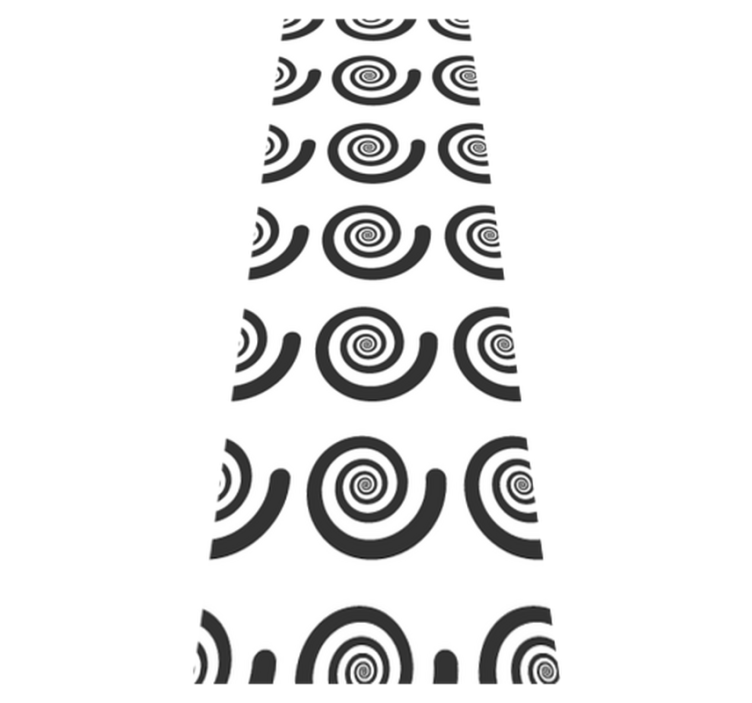 Tapete vinílico quarto espiral hipnótica preto e branco - TenStickers