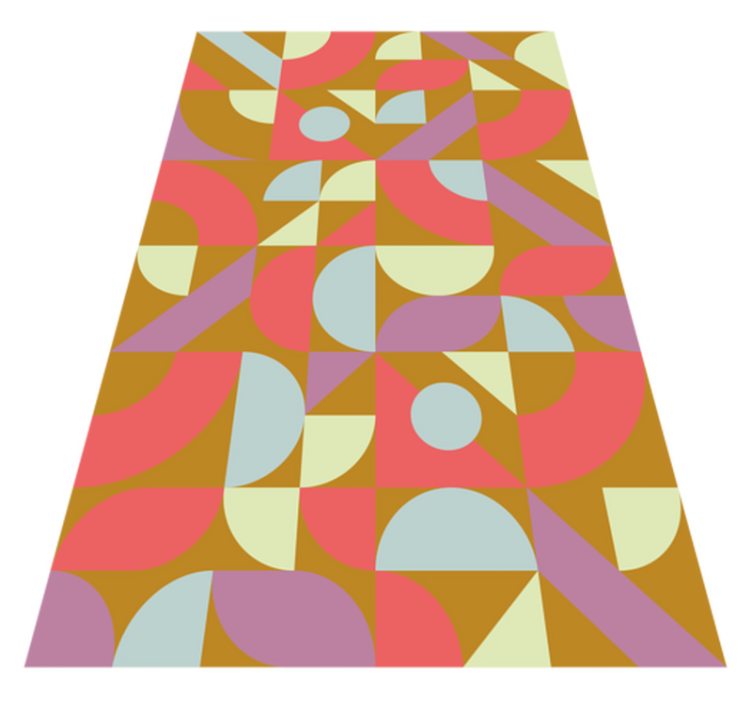 Tapete vinílico geométricas cores retrô - TenStickers