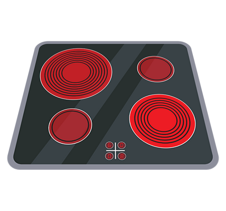 Tapete vinílico criança para cozinha vitrocerâmica - TenStickers