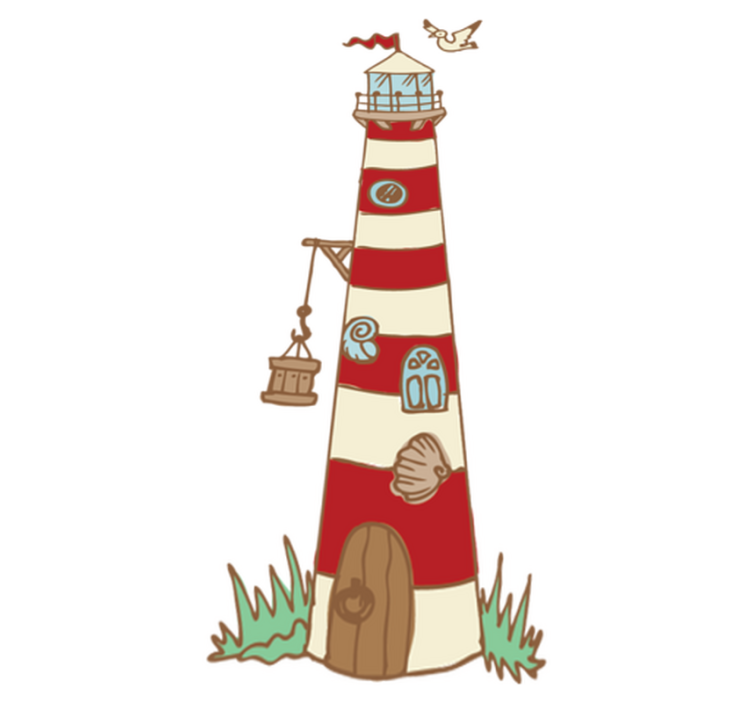 Tapete vinílico criança com design de farol - TenStickers