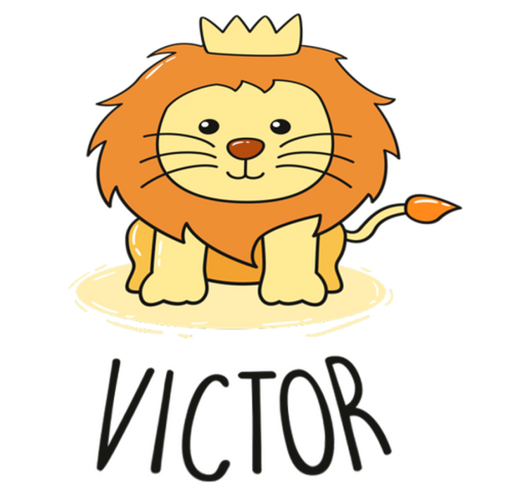 Tapete vinílico criança desenho bebê leão - TenStickers