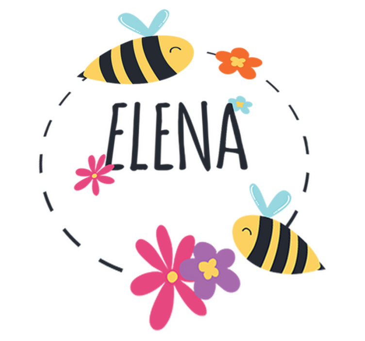 Tapete vinílico criança adesivo nome personalizado primavera - TenStickers