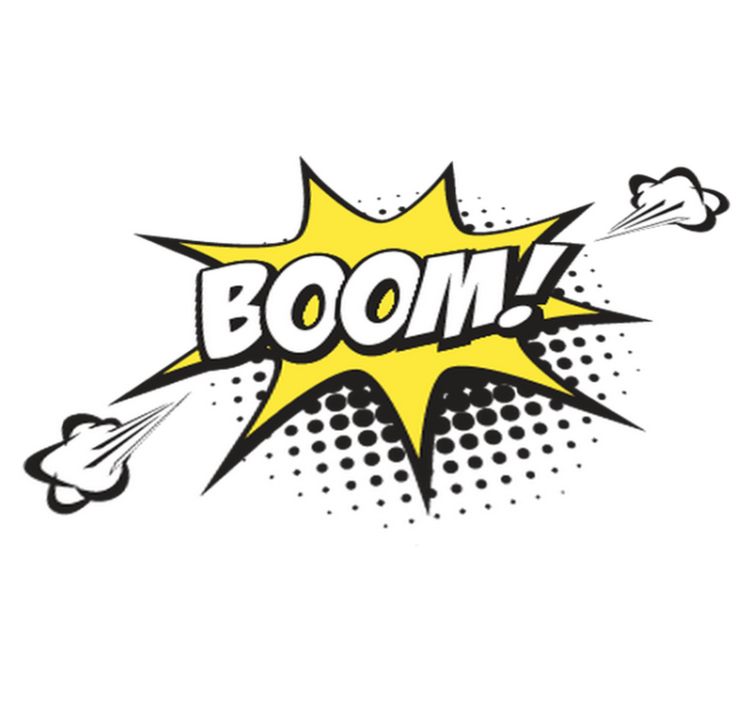Tapete vinílico criança estouro de onomatopeia - TenStickers