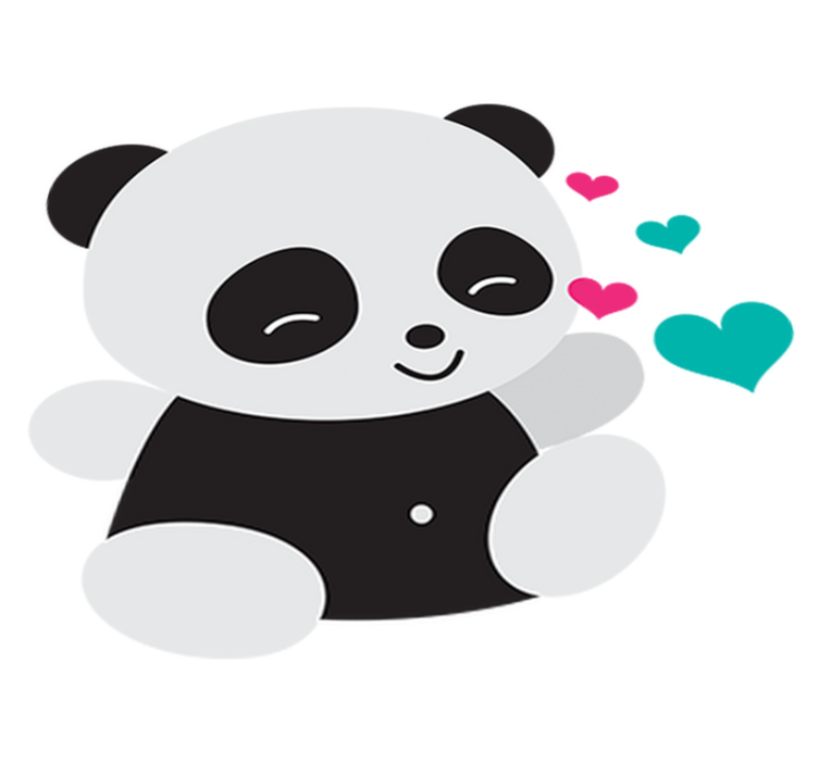 Tapete vinílico criança ursinho panda encantador - TenStickers
