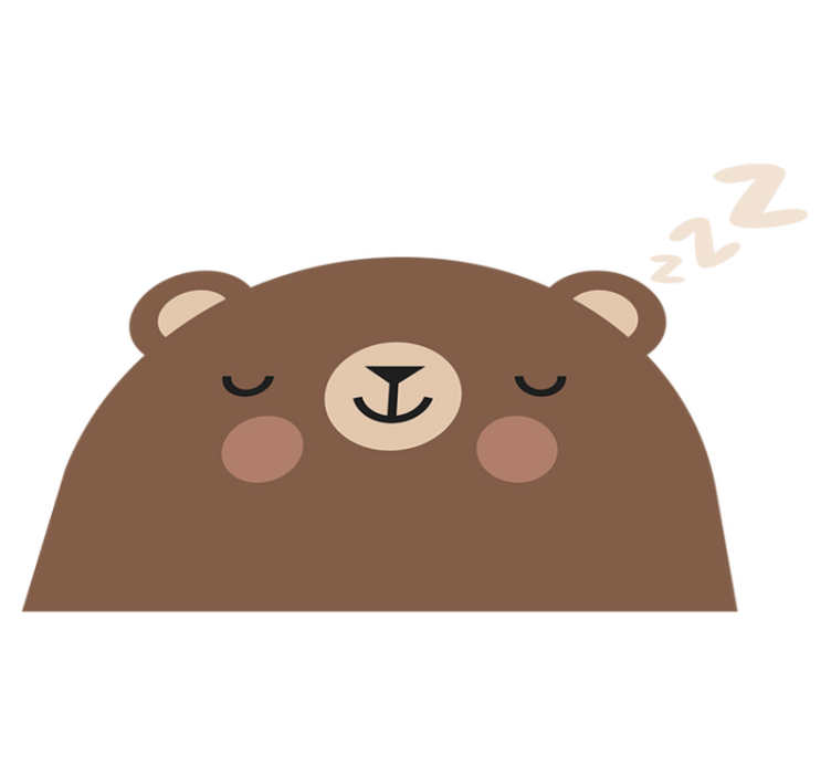 Tapete vinílico criança urso para cama infantil - TenStickers