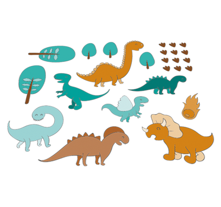 Tapete vinílico criança adesivo jurássico - TenStickers