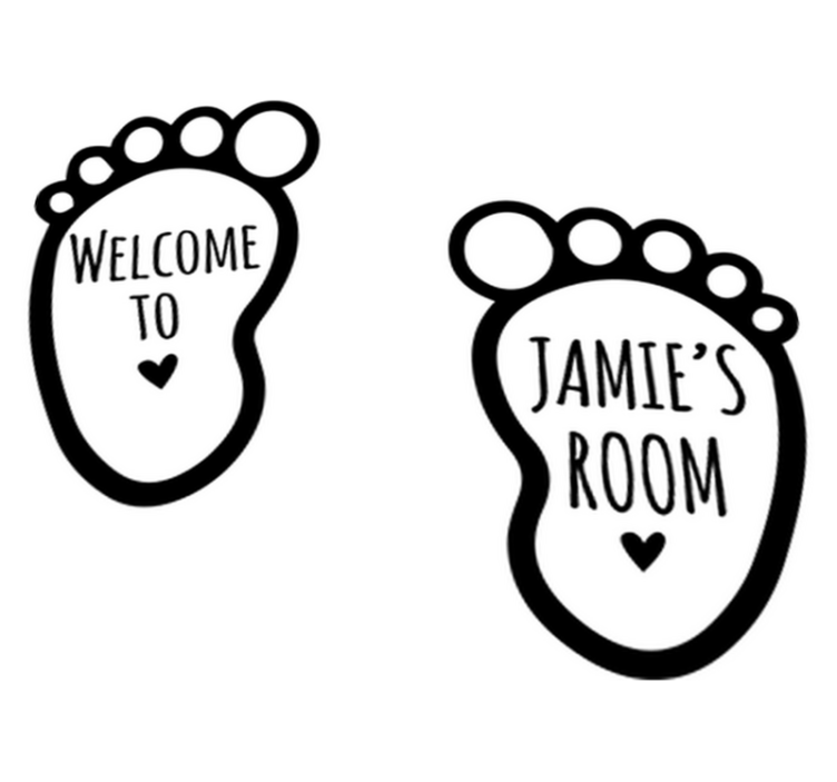Tapete vinílico criança com pés de bebê personalizados - TenStickers