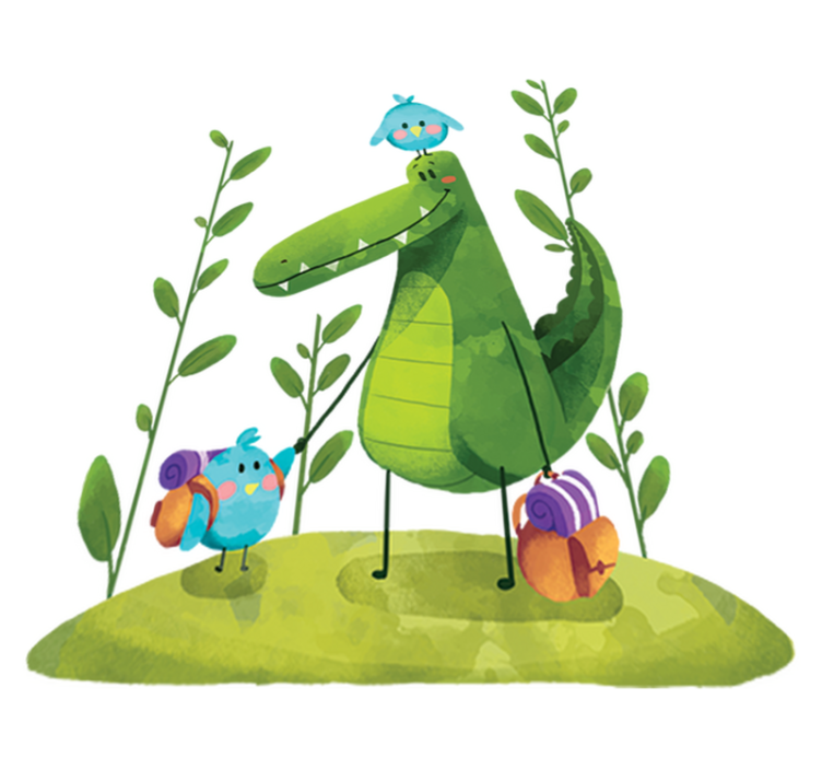 Tapete vinílico criança amigos do pântano - TenStickers