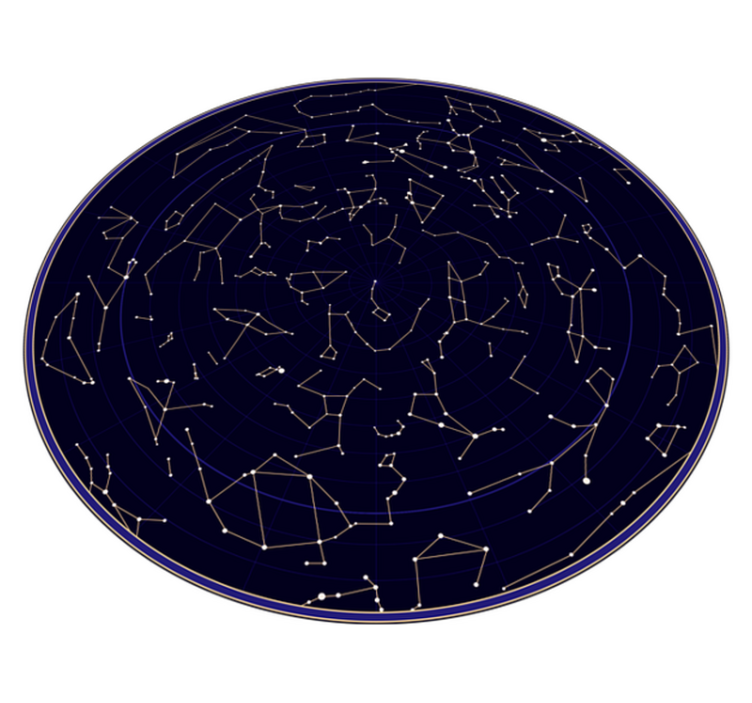 Tapete vinílico criança mapa de constelações - TenStickers