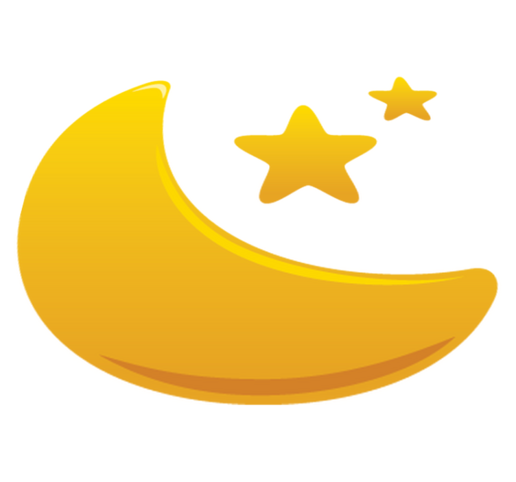 Tapete vinílico criança meia-lua e estrelas - TenStickers