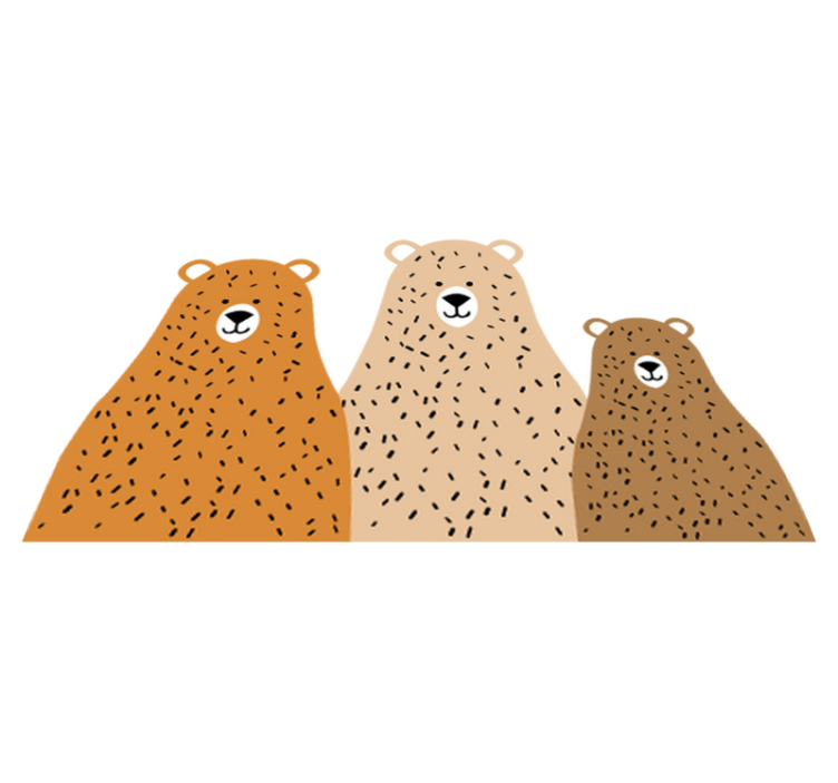 Tapete vinílico criança amigos ursinhos - TenStickers