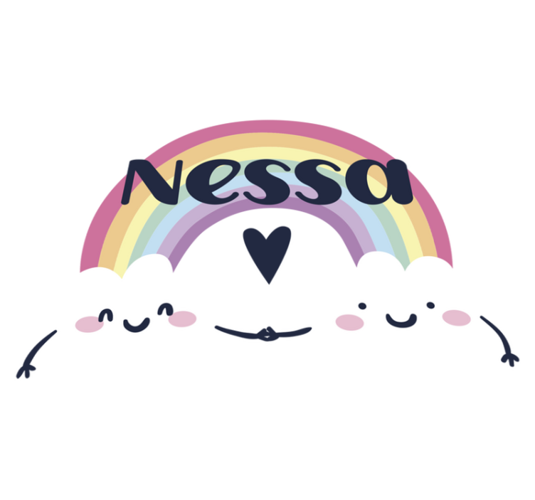 Tapete vinílico criança arco-íris personalizado - TenStickers
