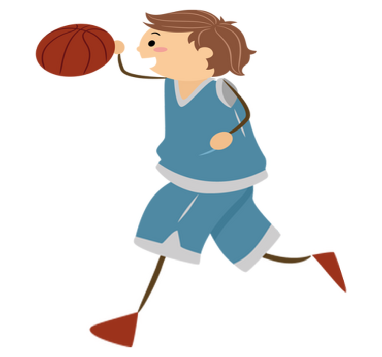 Tapete vinílico criança adesivo infantil basquete - TenStickers