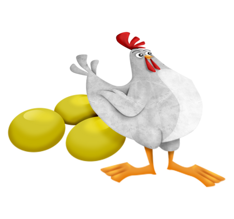Tapete vinílico criança fen com ovos de ouro - TenStickers